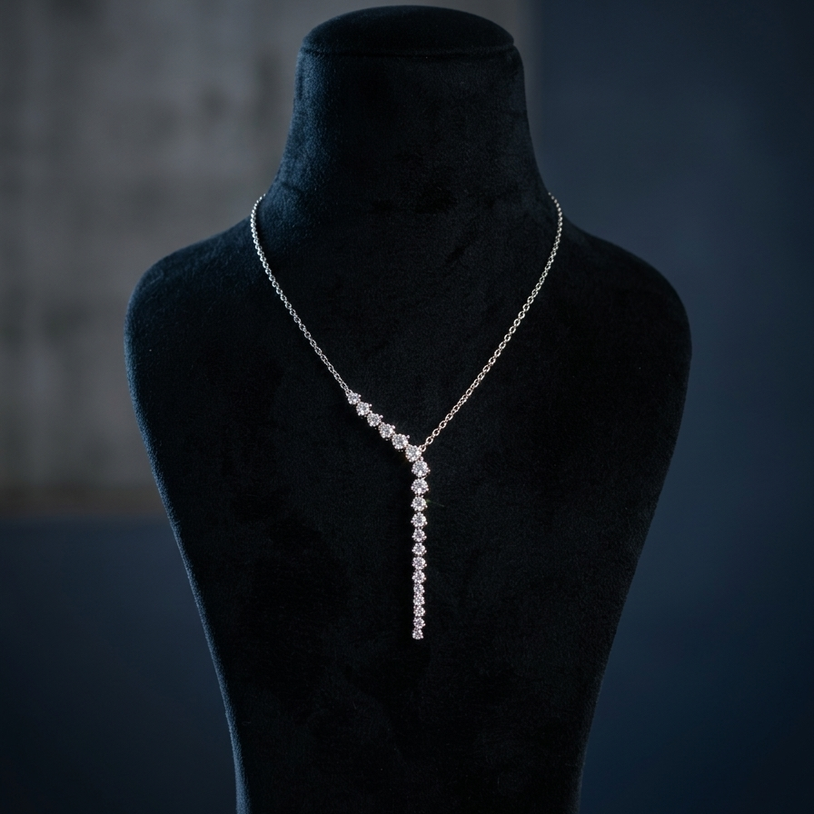 Solenne Statement Drop Tennis Pendant for Women