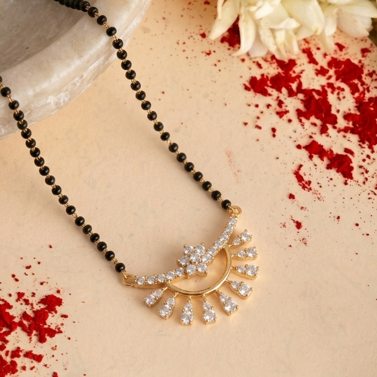 Forever Light Mangalsutra in 925 Silver with Rhodium Plating | Everyday Wear Mangalsutra