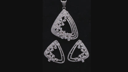 Scarlet Moissanite Pendant Set