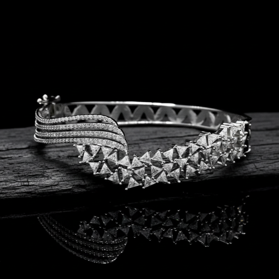 Fancy Moissanite Bracelet  in 925 Silver