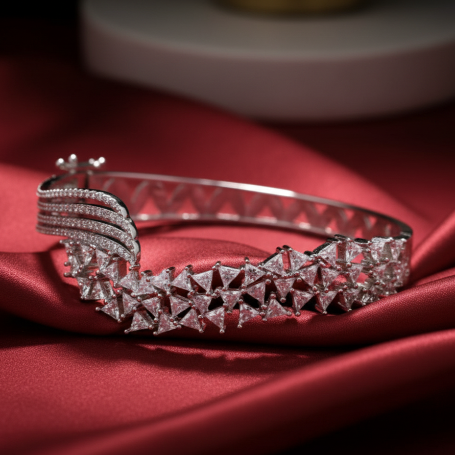 Fancy Moissanite Bracelet  in 925 Silver