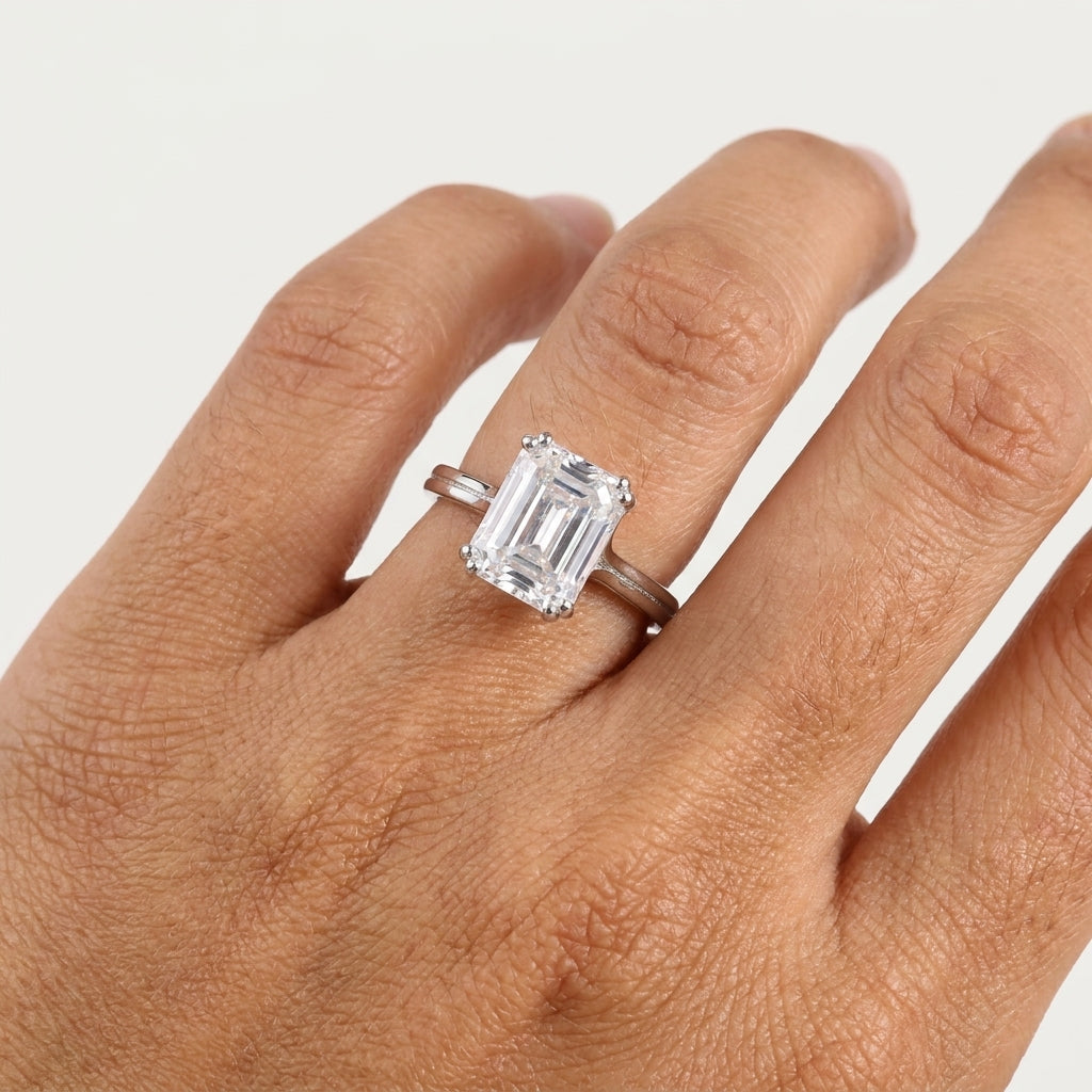 Forever Silver Moissanite Ring; Perfect for Daily wear