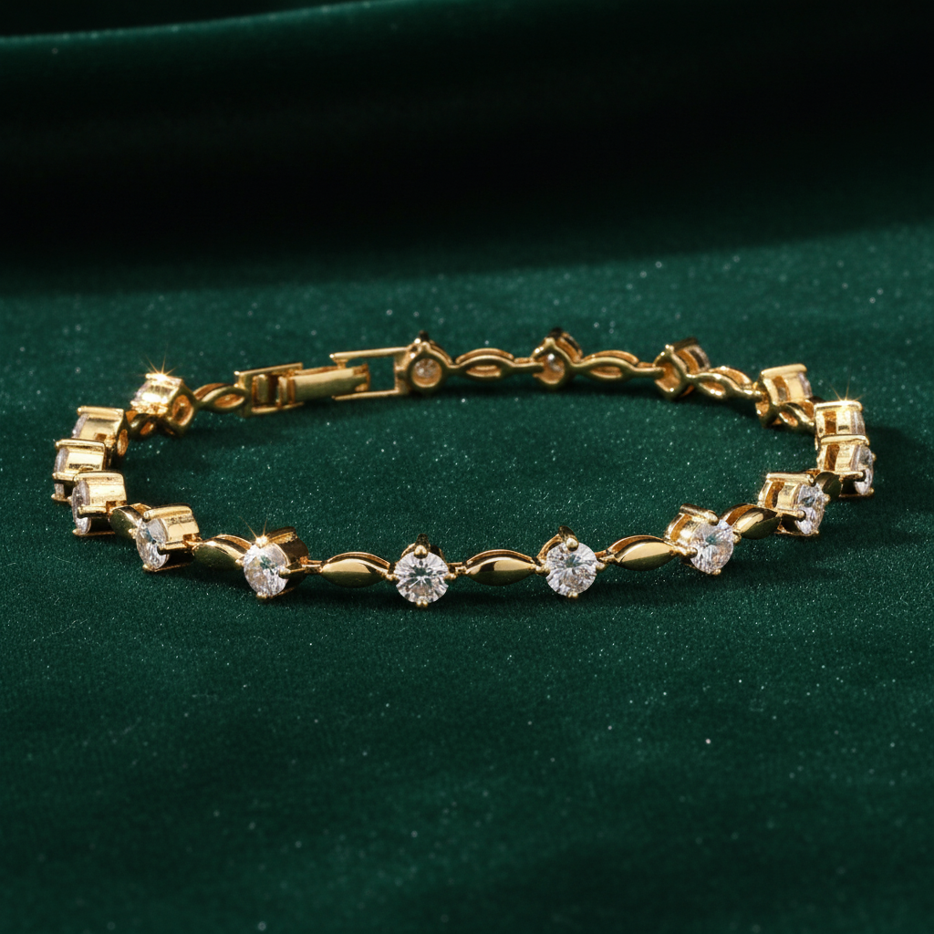 Moissanite Link Bracelet in Sterling Silver, perfect for every occasion
