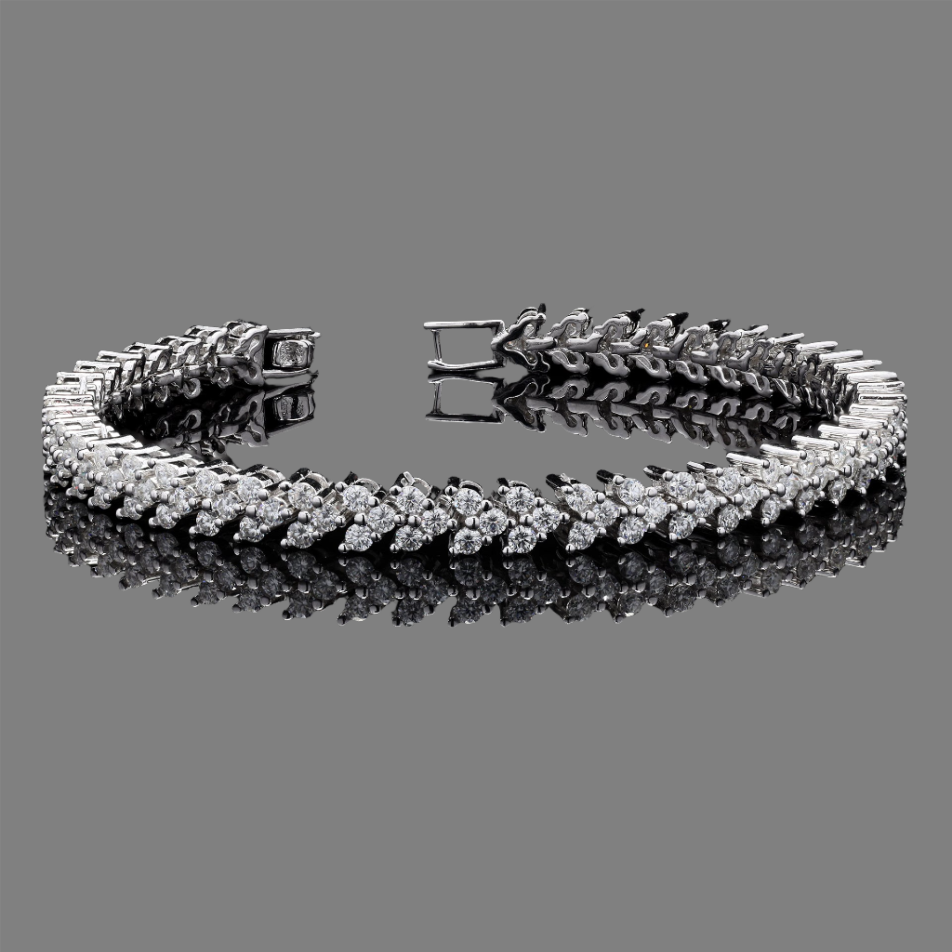 Illusion Tennis Moissanite Bracelet