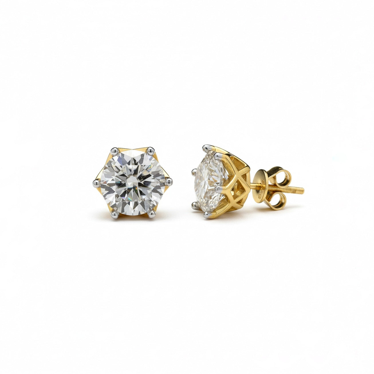 Chandrika Silver with Moissanite Studs for daily wear, 6 Carat
